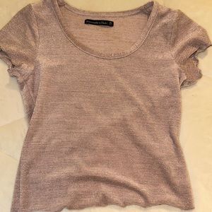 Abercrombie and Fitch light pink sparkly top